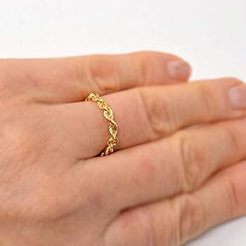 週末限定価格　極美品　k18ロープチェーンリング　23号　18金　18k tomatosarada K18 18金 ロープチェーンリング（女性向けサイズ